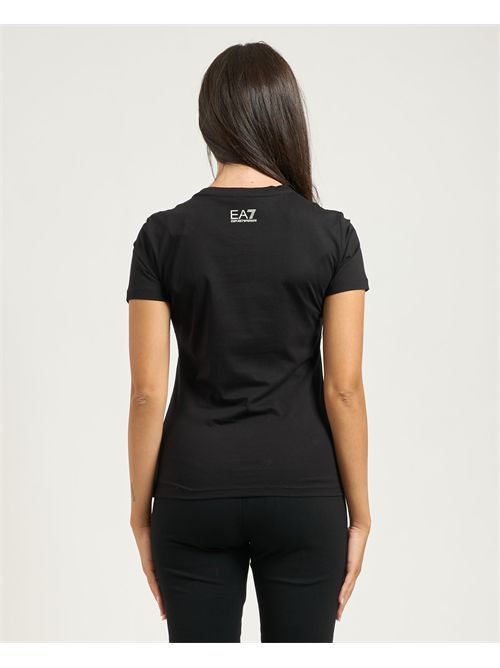 T-shirt donna EA7 con loghi strass EMPORIO ARMANI EA7 | 7W000521-AF12503UC001